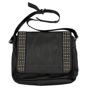Joe's Jeans Black Crossbody Bag with Gold & Silver Stud Accents